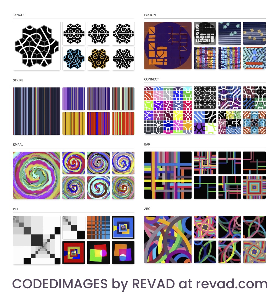 A GRID OF PRINT COLLECTIONS by REVAD